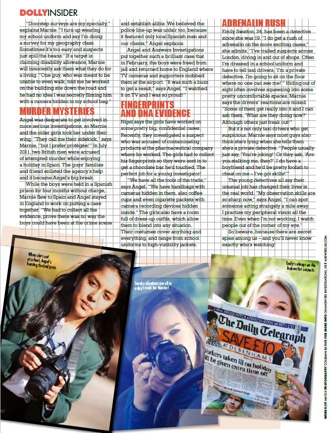 Young Private Investigators Dolly Magazine